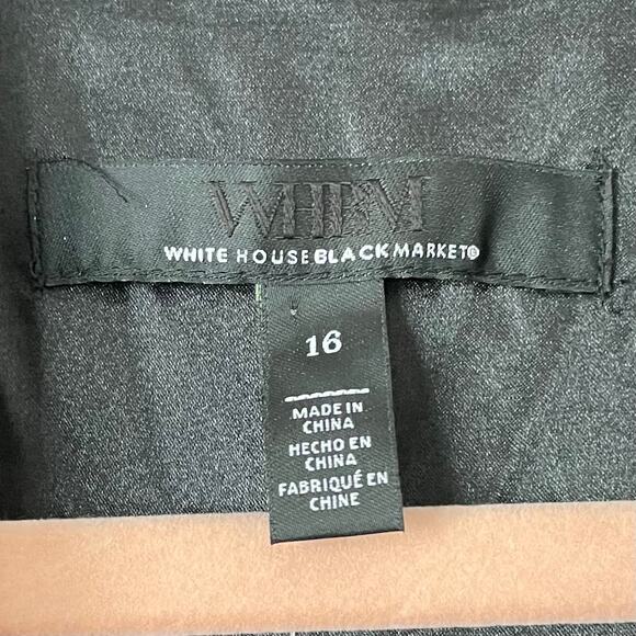 White House Black Market Jumpsuit Womens Size 16 Black Blazer Formal Preppy NEW - Picture 6 of 12
